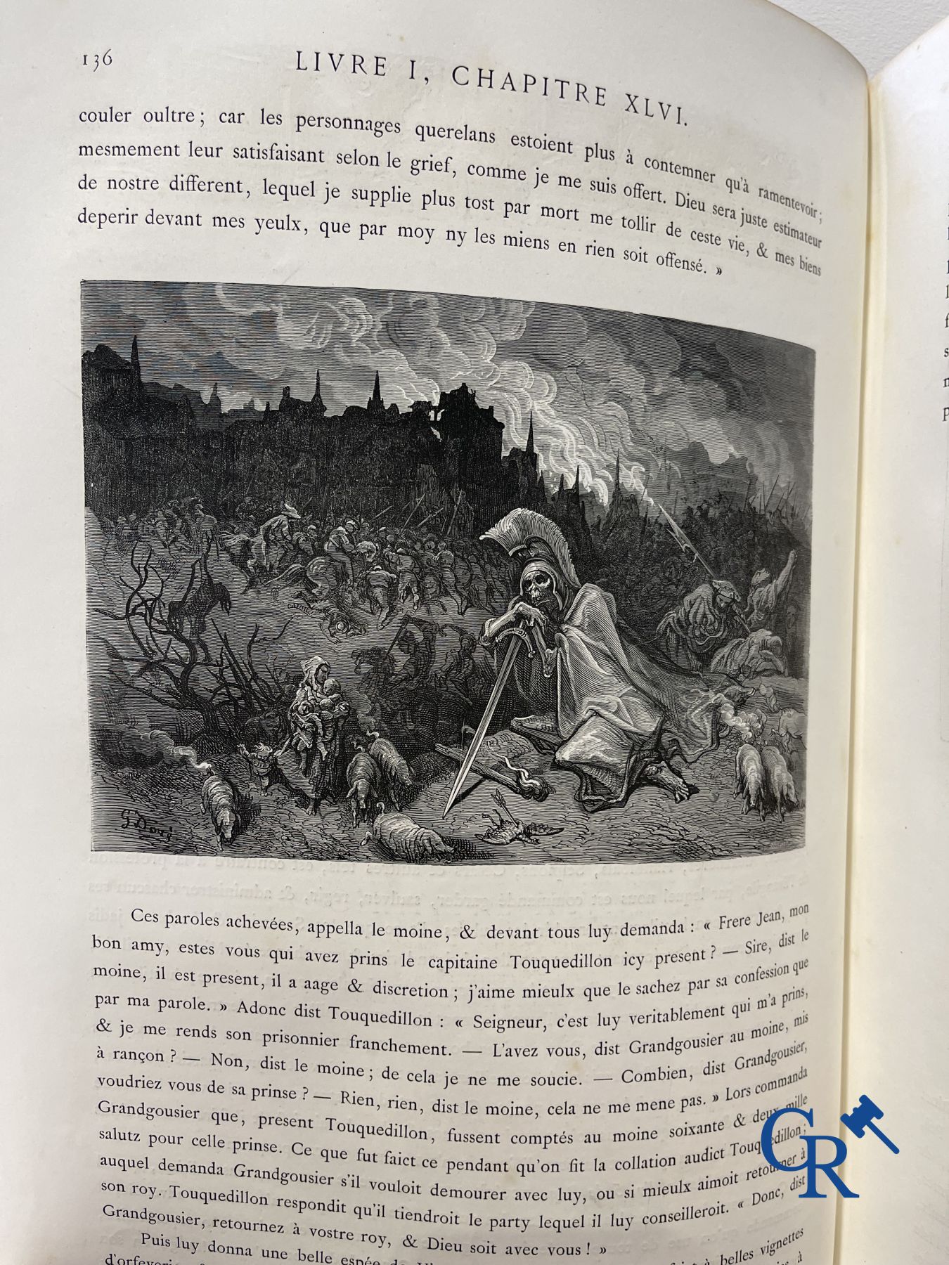 Livres : Rabelais François, Œuvres de Rabelais, Illustrations de Gustave Doré. Dante Alighieri, La Divina Commedia.