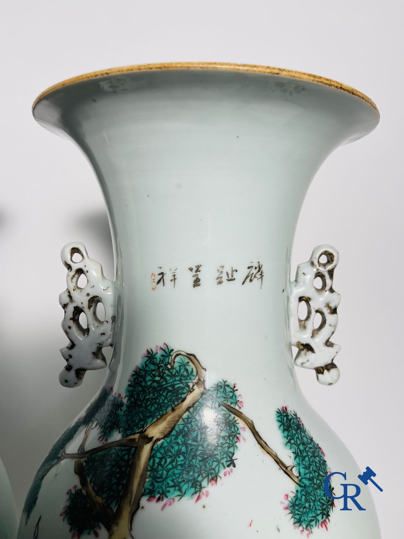 Chinese Porcelain: 2 Chinese vases republic period.