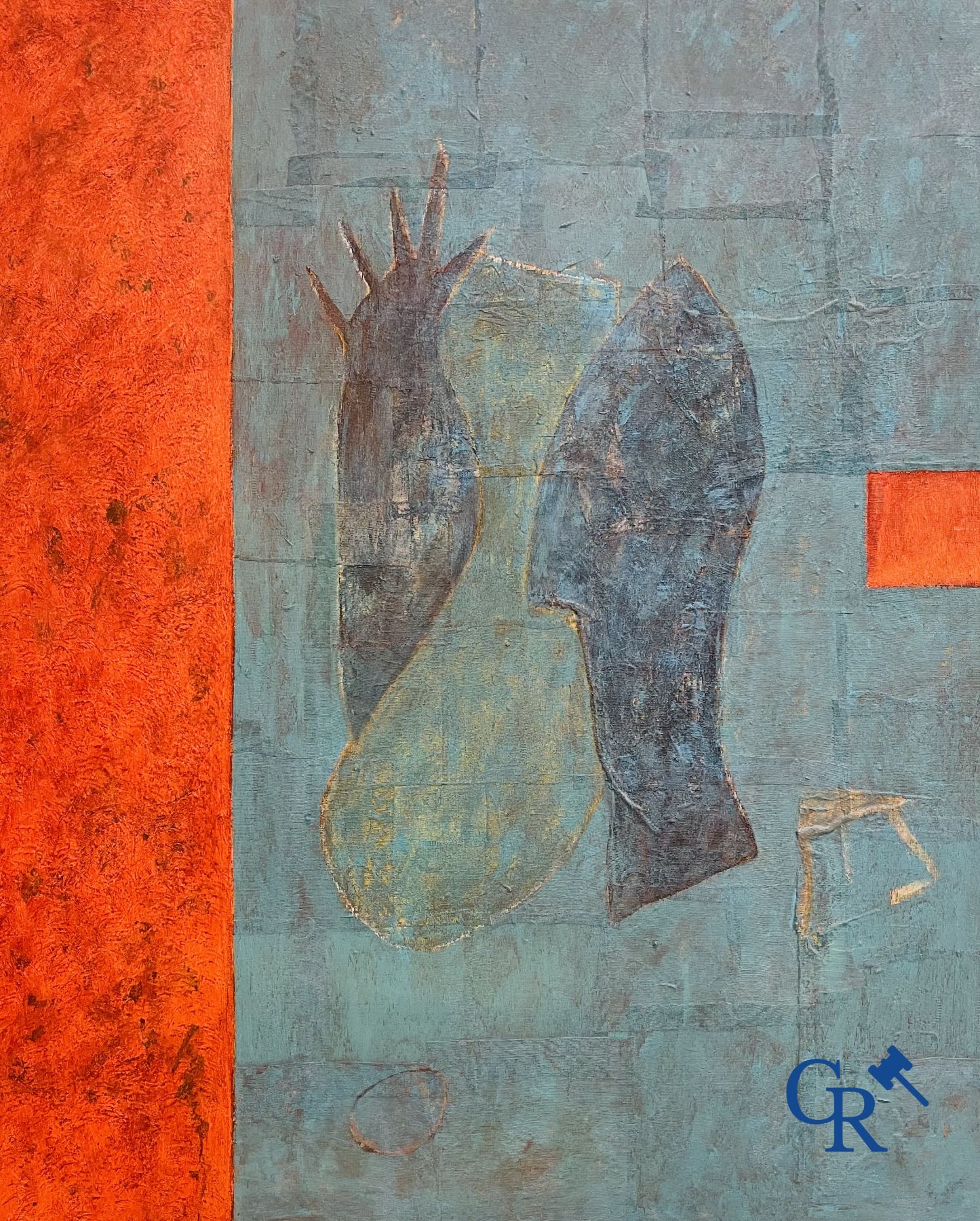 Reniere & Depla, de la gamme Germitude. Peinture à l'huile. Cadre en métal.