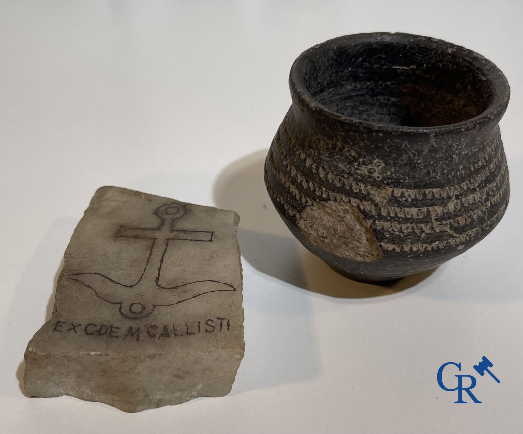 A collection of archaeological finds mainly in pottery.