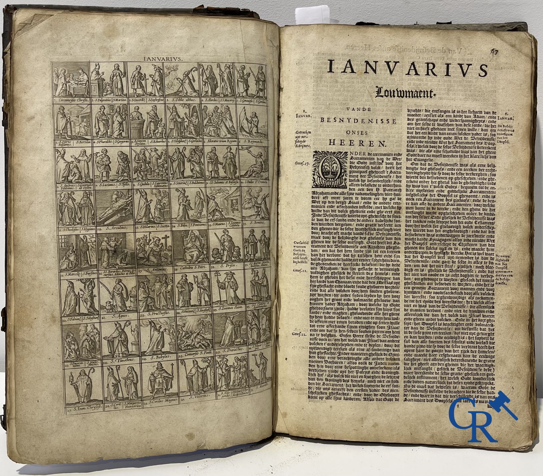 Early printed books: Pedro de Ribadeneira, Heribert Rosweyde, P. Andreas De Boeye. Antwerp 1665 and 1631.