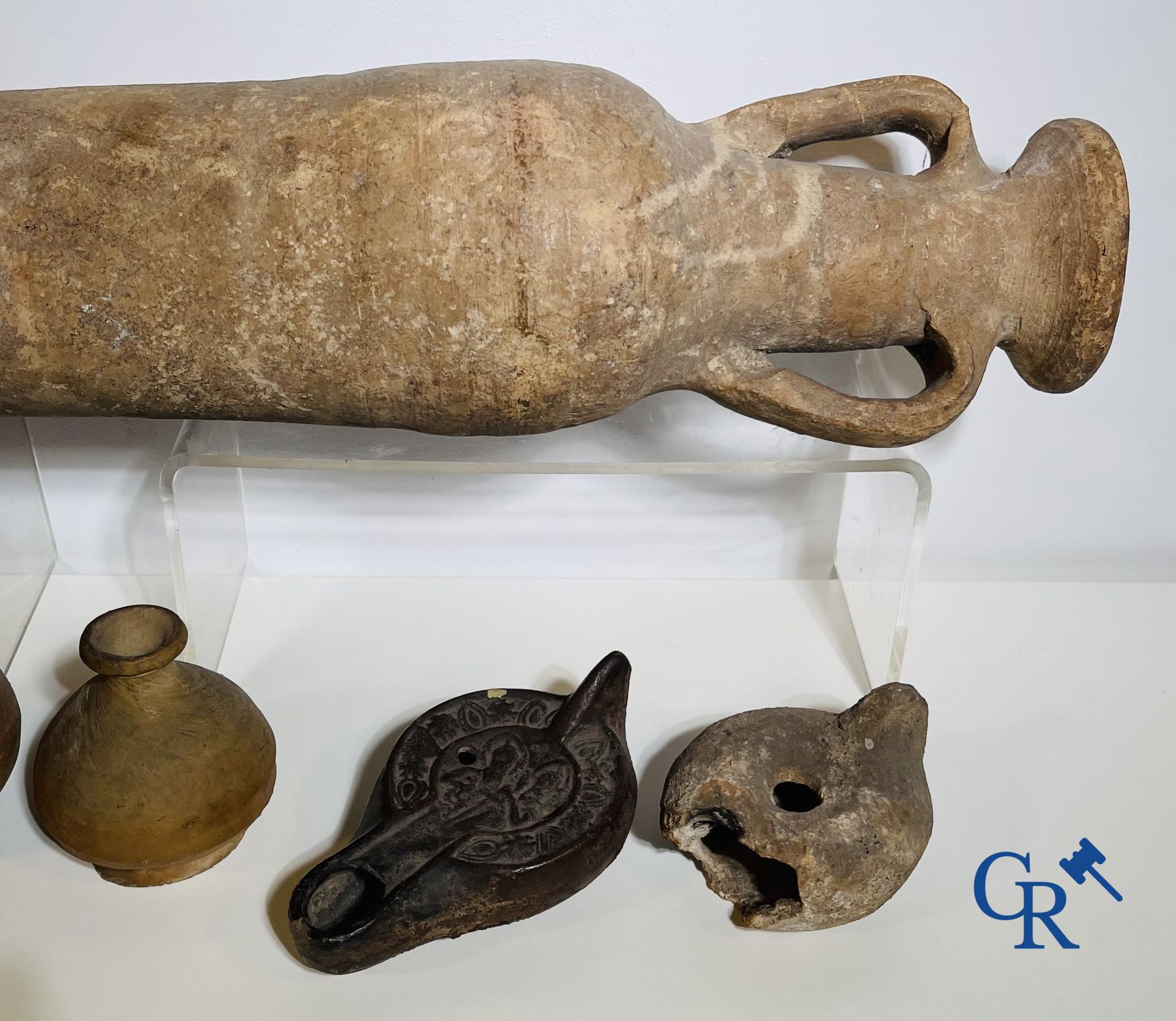 A collection of archaeological finds mainly in pottery.