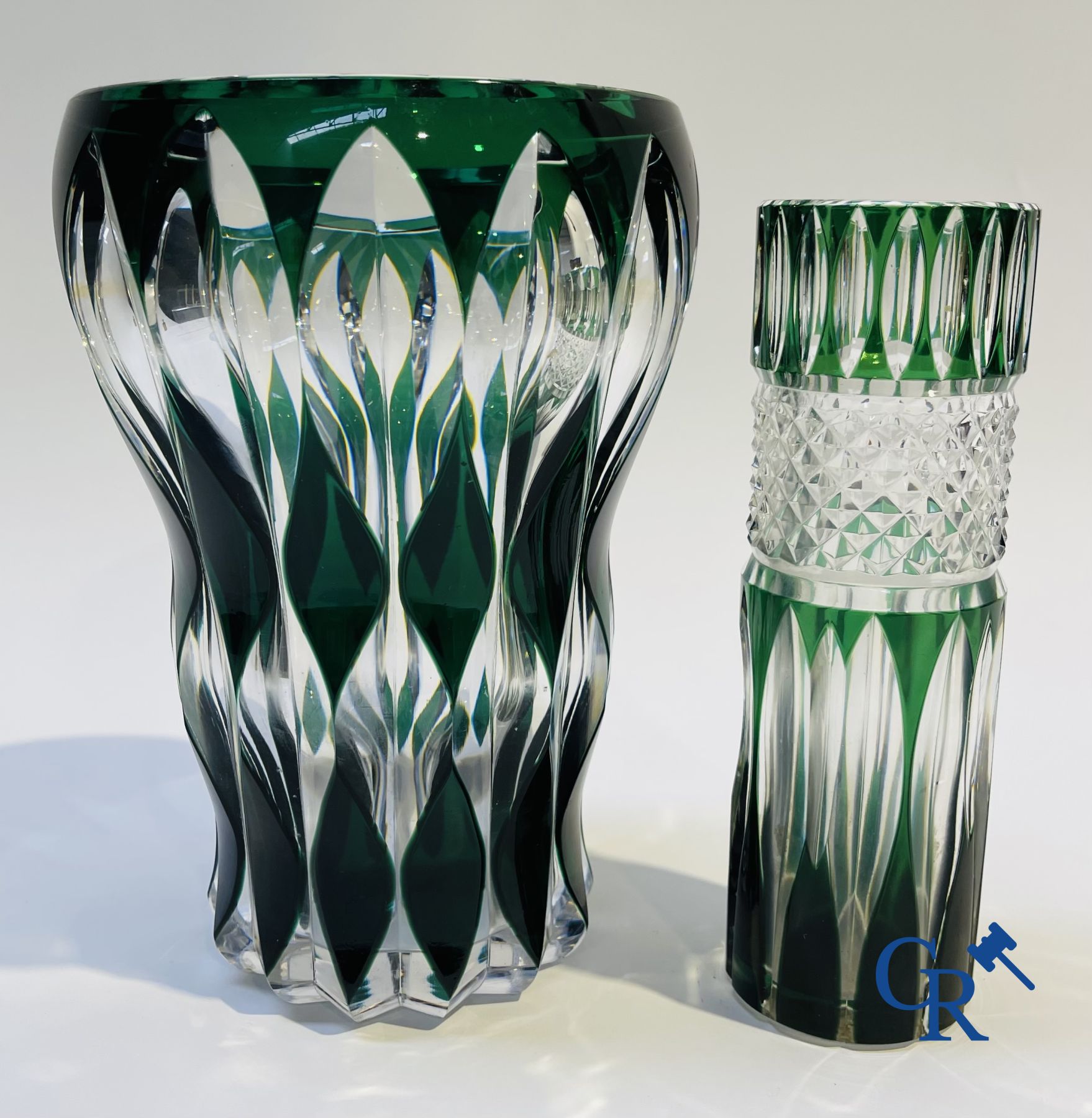 Verrerie: 4 vases en cristal Val Saint Lambert.