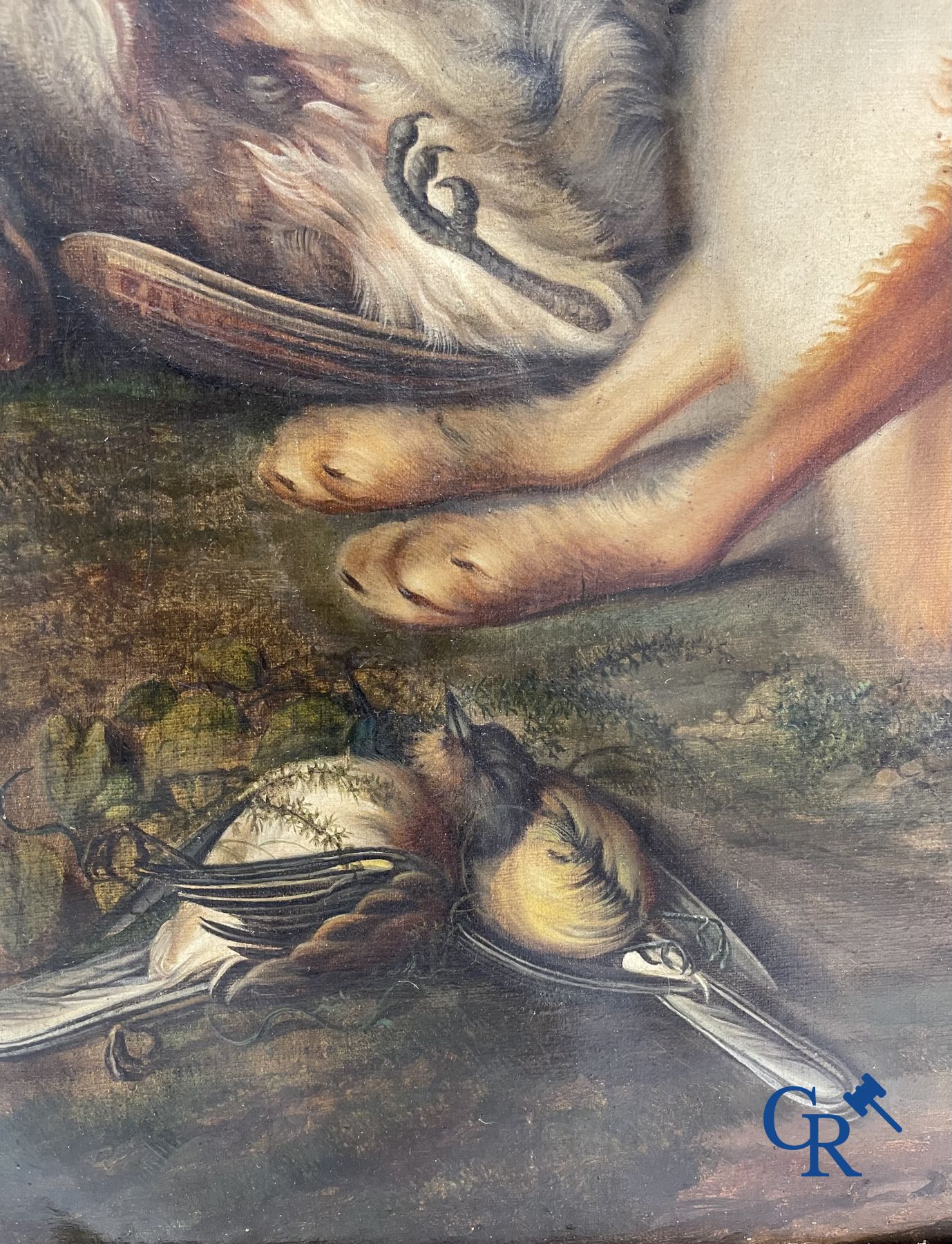 Painting: Antoine Clevenbergh (1755 - 1810) A hunting still life.