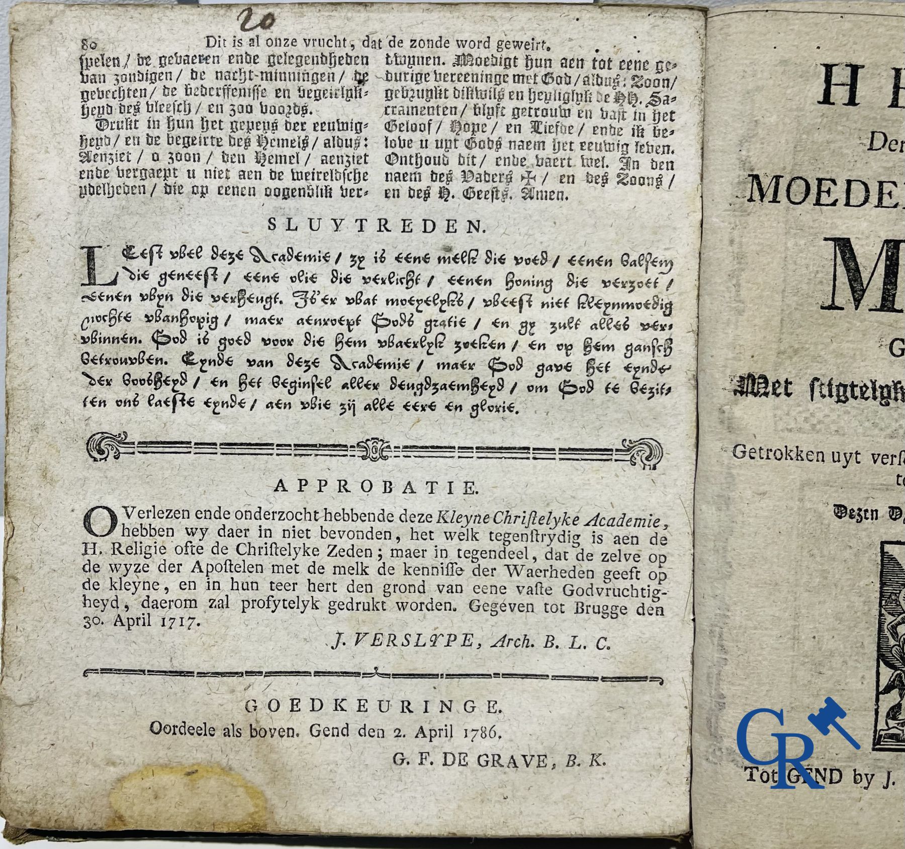 Early printed books: Book bundle, J. Begyn and Bernard Poelman in Ghent and Franciscus van Soest in Antwerp. 17th-18th century.