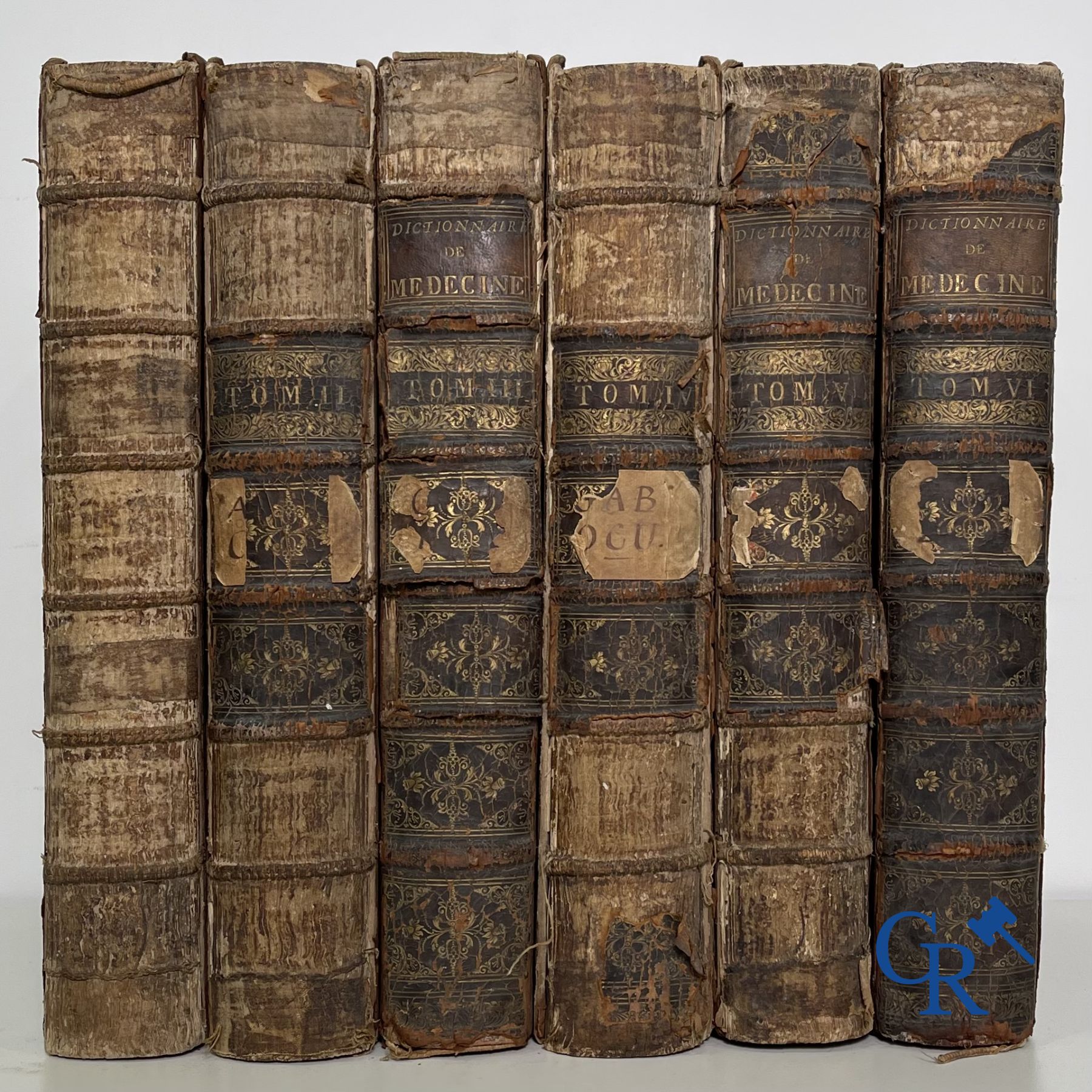 Livres anciens : Dictionnaire Universel de Médecine, Robert James. 6 volumes, Paris 1746-1748.