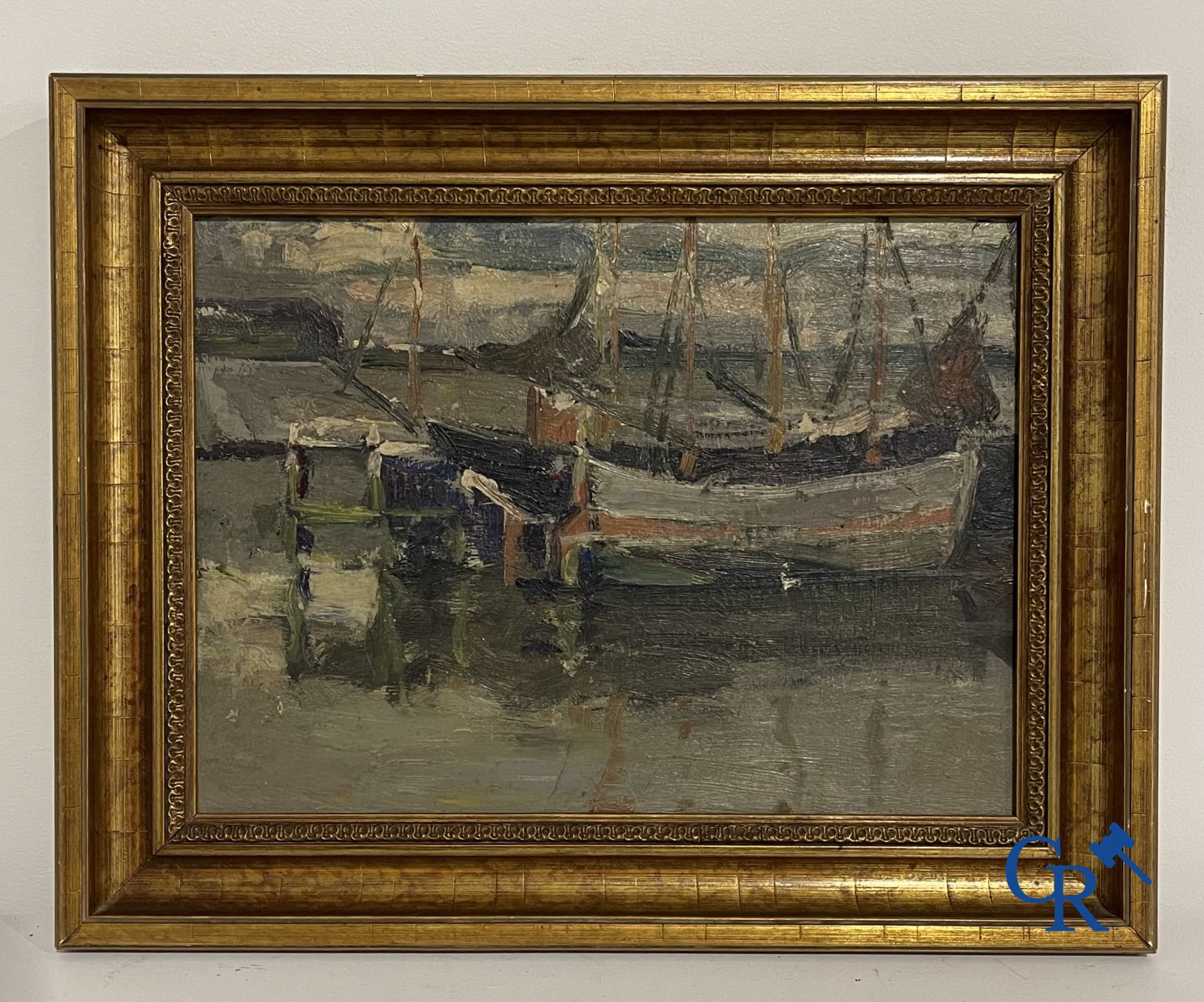 2 Tableaux: Pierre Ernest Kohl, huile sur toile et non signé, huile sur panneau.