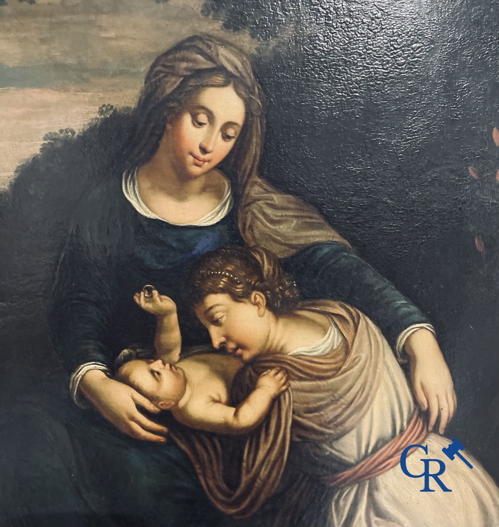 Peinture religieuse: huile sur panneau. 17ème-18ème siècle.