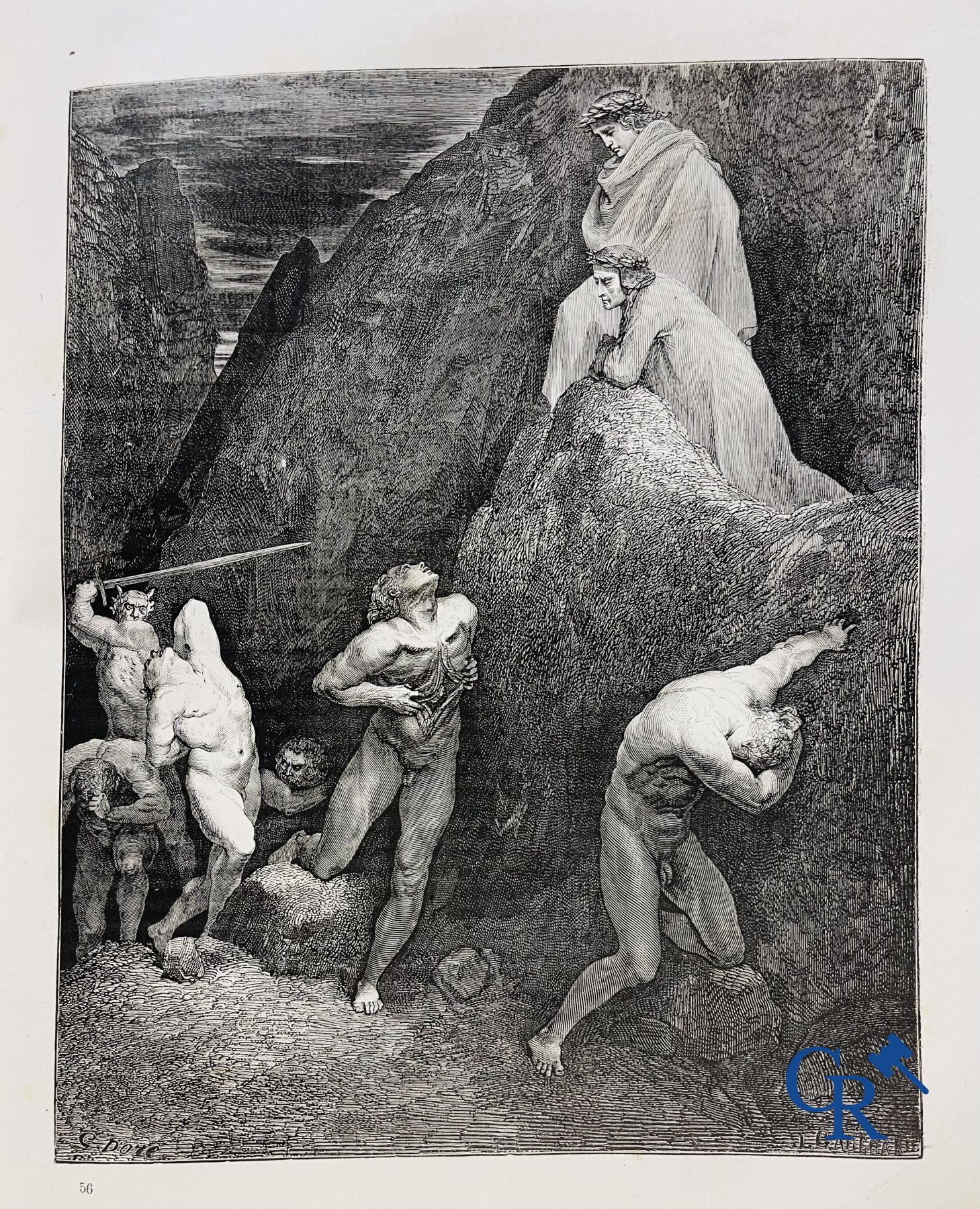 Livres : Rabelais François, Œuvres de Rabelais, Illustrations de Gustave Doré. Dante Alighieri, La Divina Commedia.