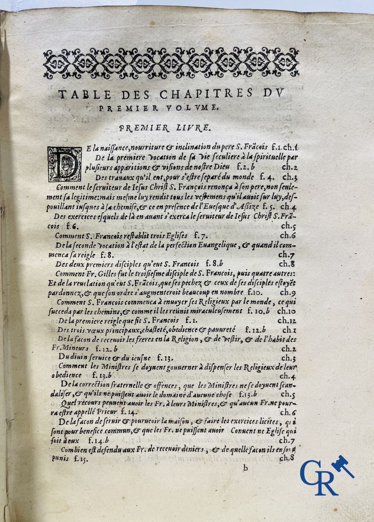 Early Printed Books: Marcos de Lisboa, Chronique et institution de l'ordre du Père S. François, Paris 1608.