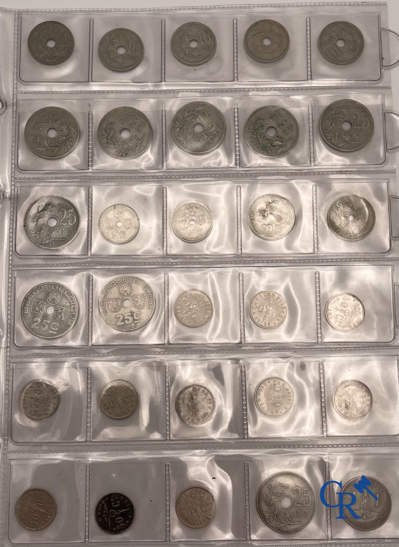 Silver coins: Leopold I and others.