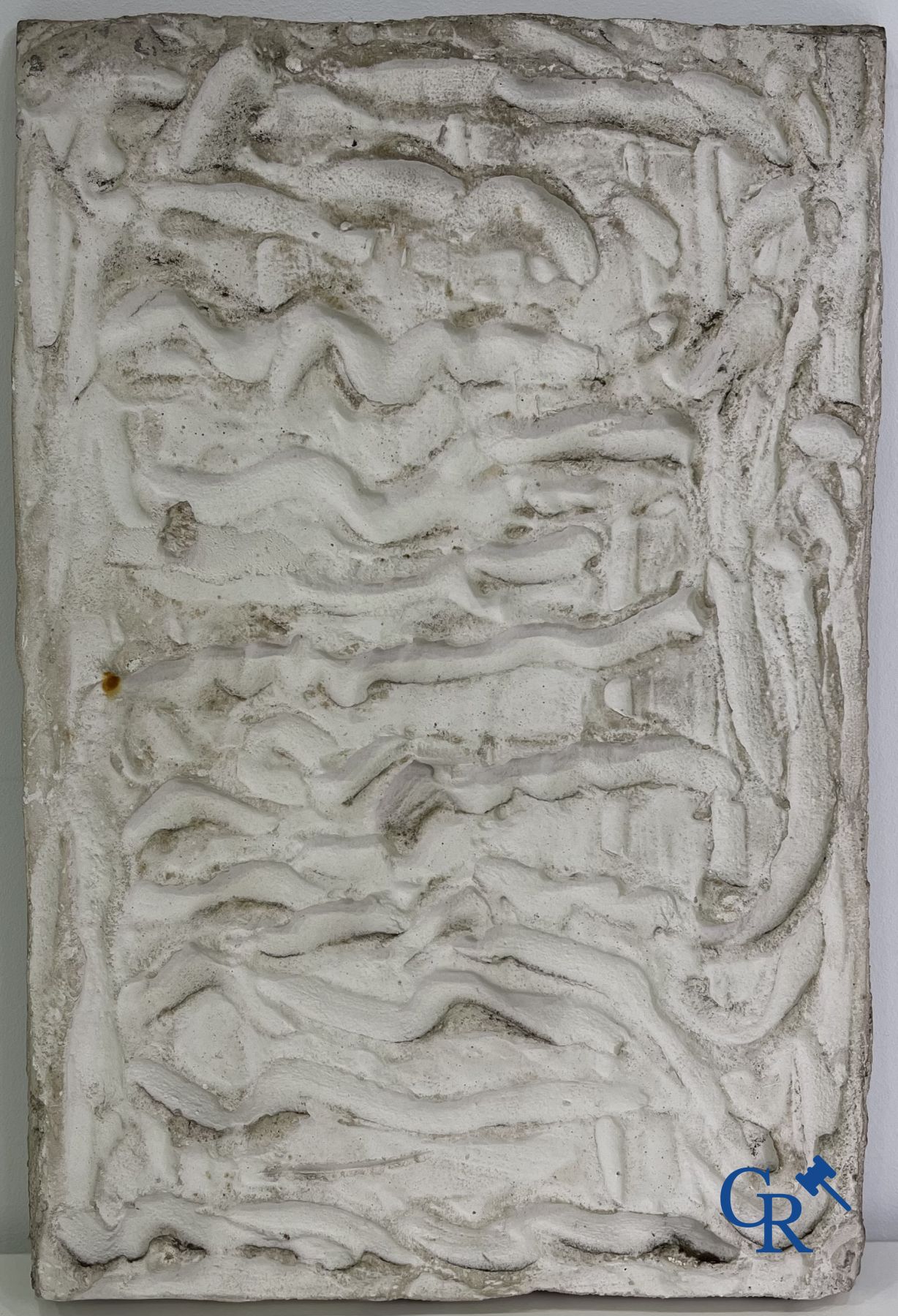 A polychrome tile panel with a parrot. Probably northern France. (Lille) 18th century.