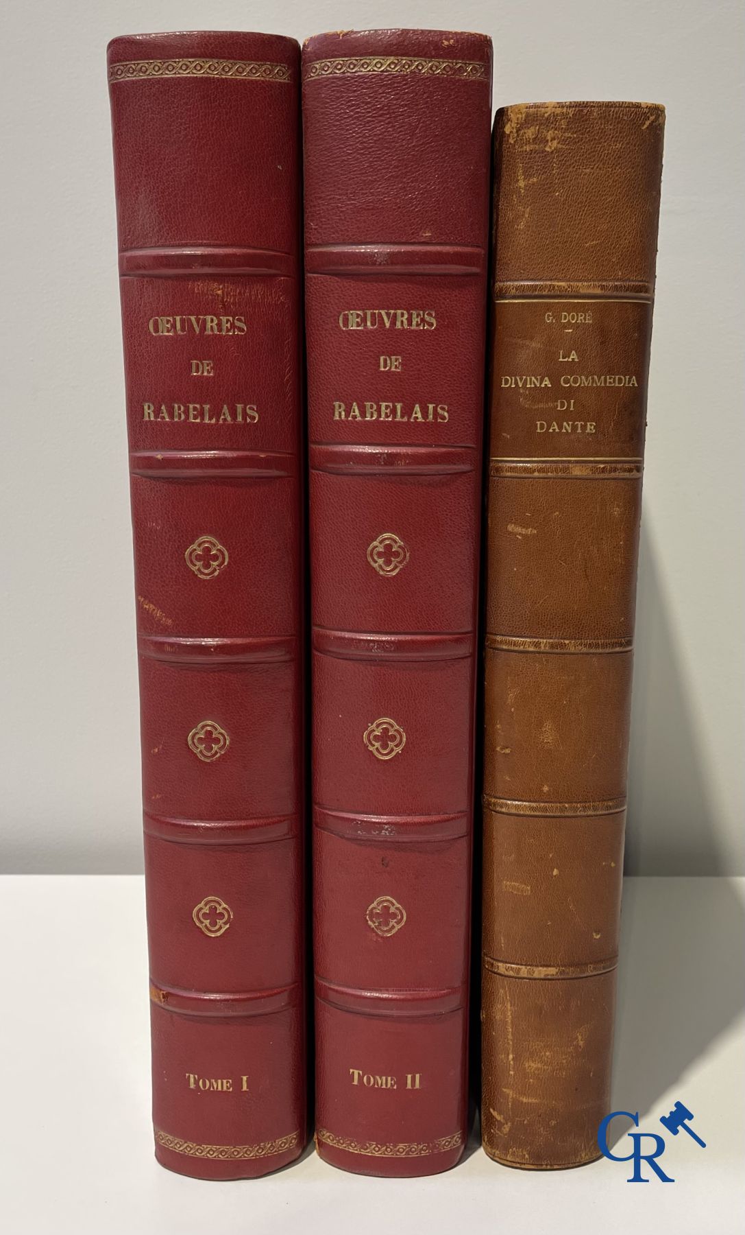 Livres : Rabelais François, Œuvres de Rabelais, Illustrations de Gustave Doré. Dante Alighieri, La Divina Commedia.