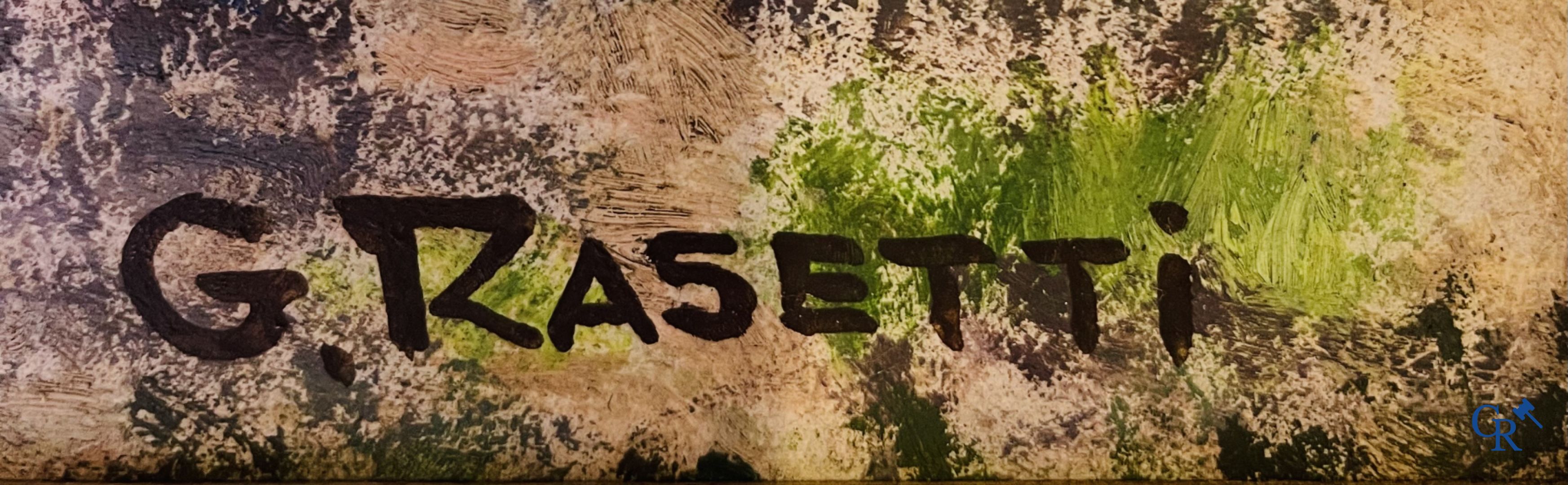 Georges Rasetti: (1889 - 1957)  3 paintings oil on panel. Le Vallon.