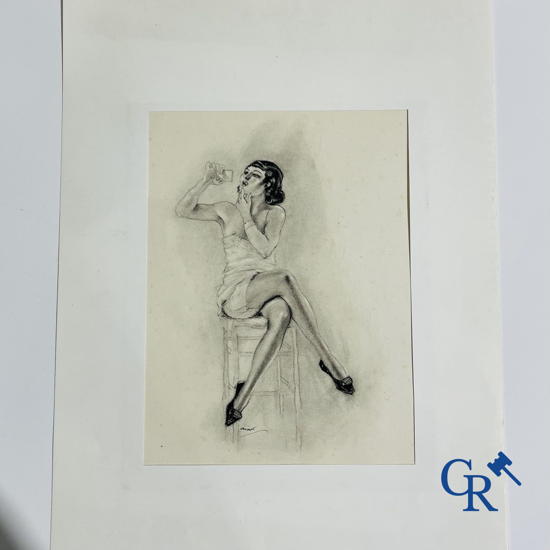 Chimot Edouard (Lille 1880 - Paris 1959) 3 drawings in East Indian ink.