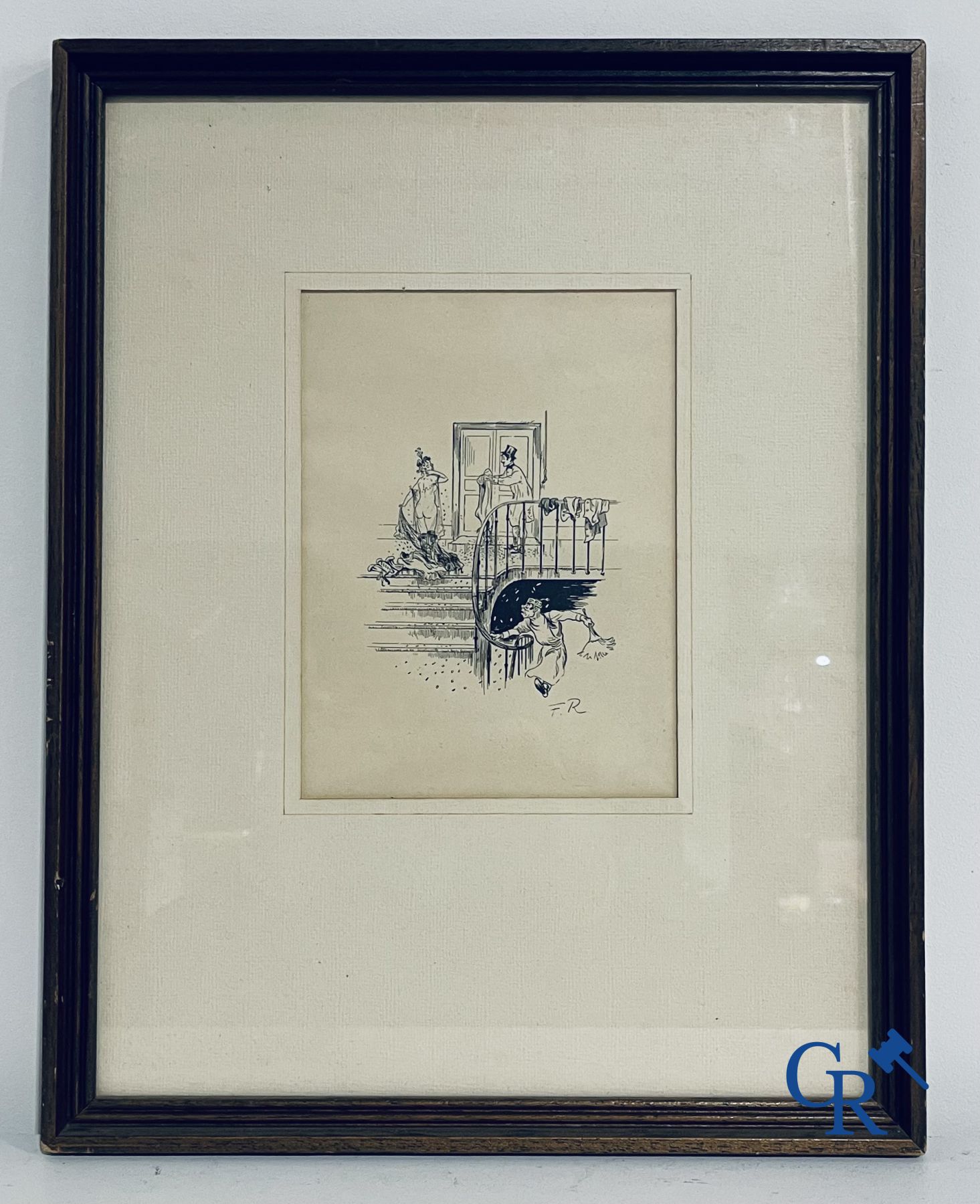 Felicien Rops (1833-1898) Encre de chine sur papier.