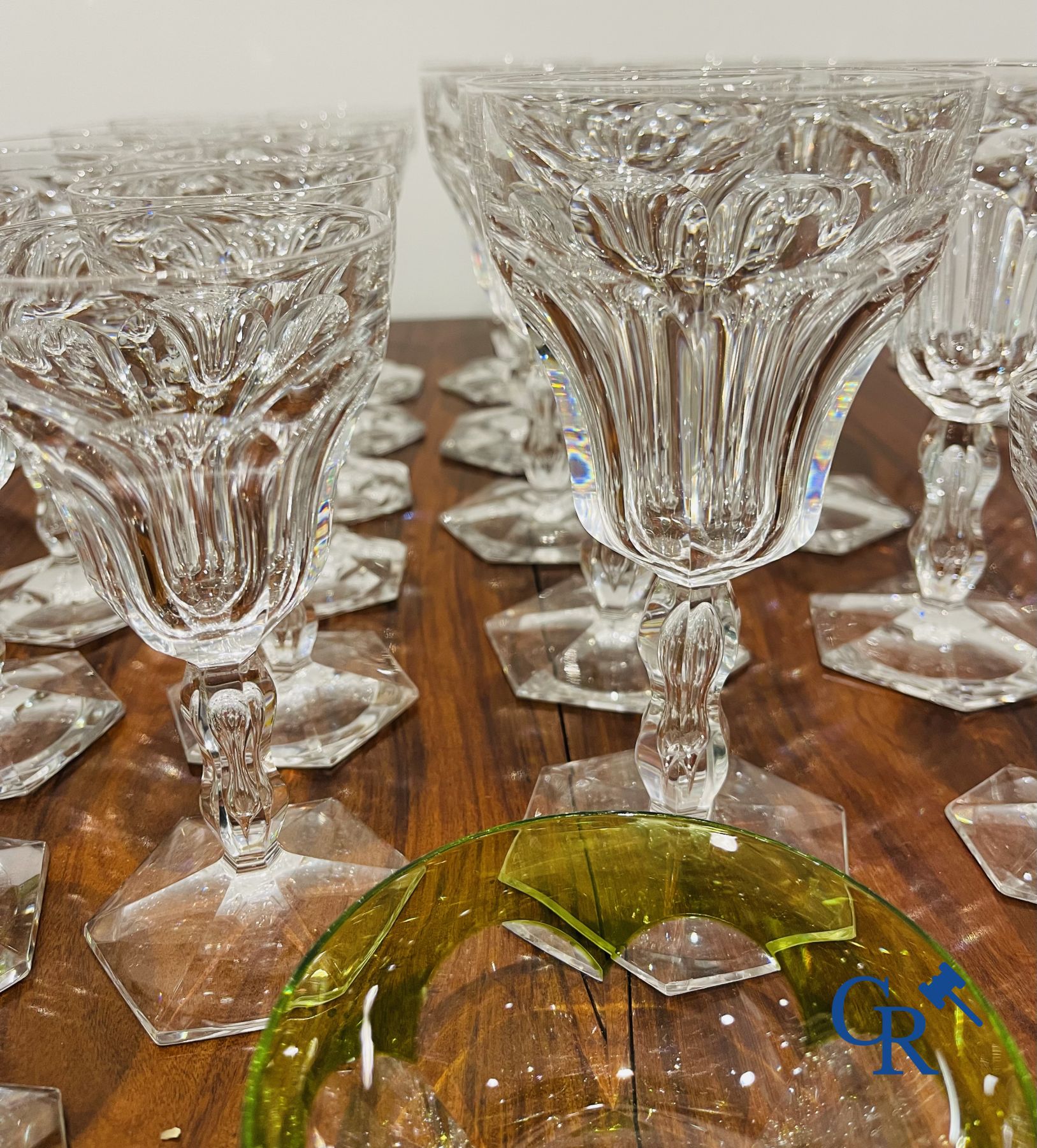 Large lot of glassware in crystal Val Saint Lambert and others.