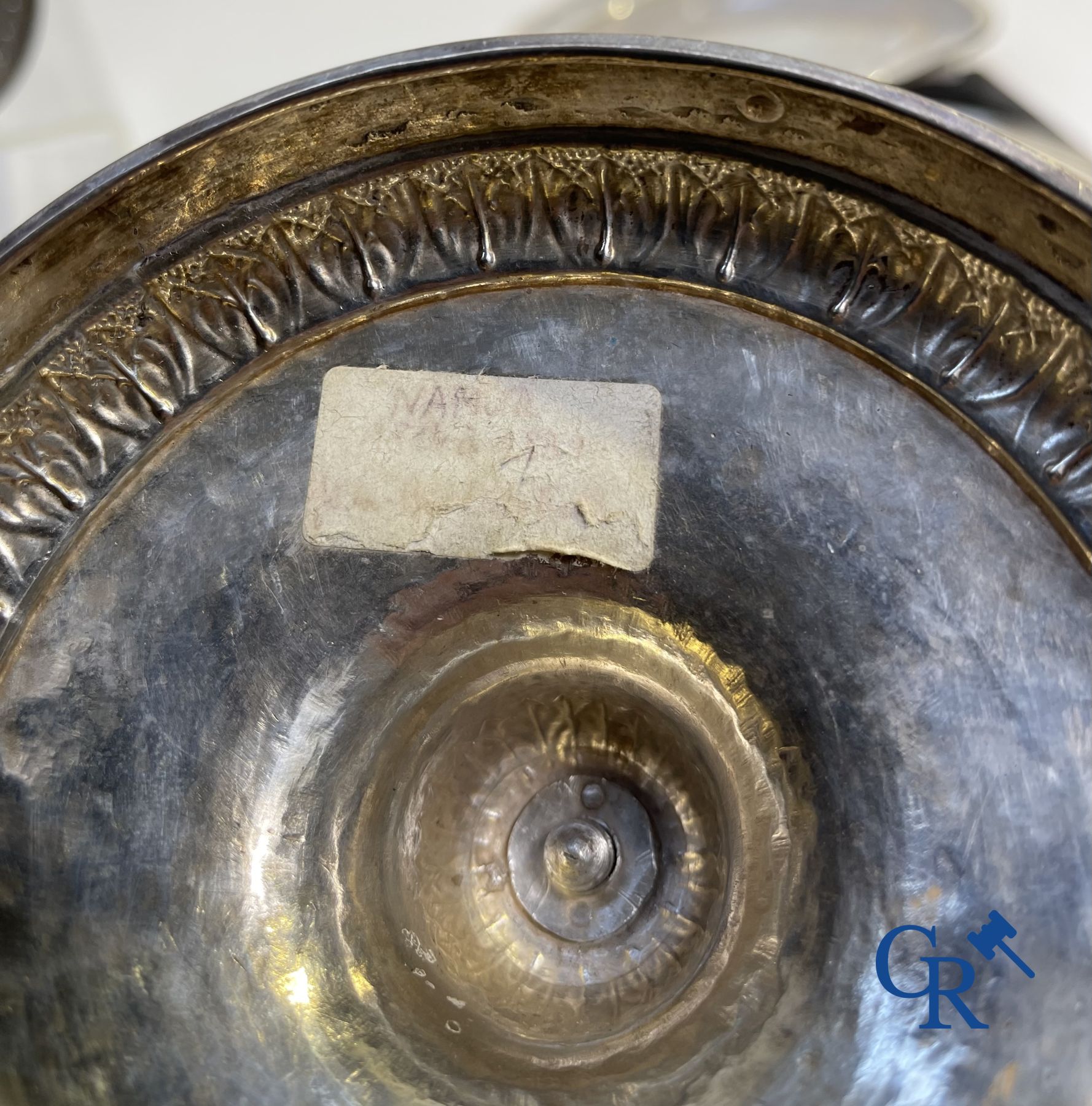 Silver: Pair of silver candlesticks probably Namur, Jean-Baptiste Fallon.