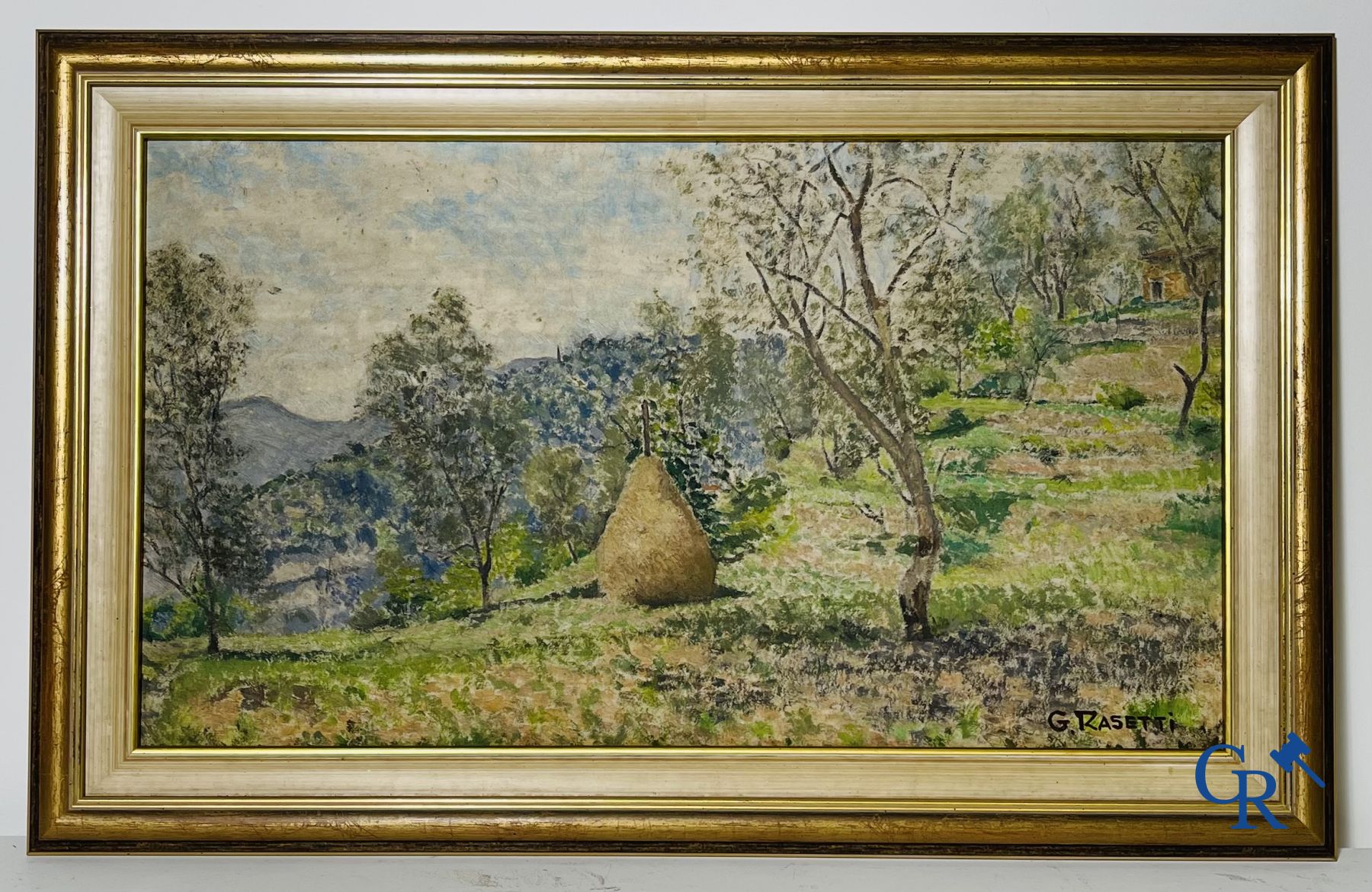 Georges Rasetti: (1889 - 1957)  3 paintings oil on panel. Le Vallon.