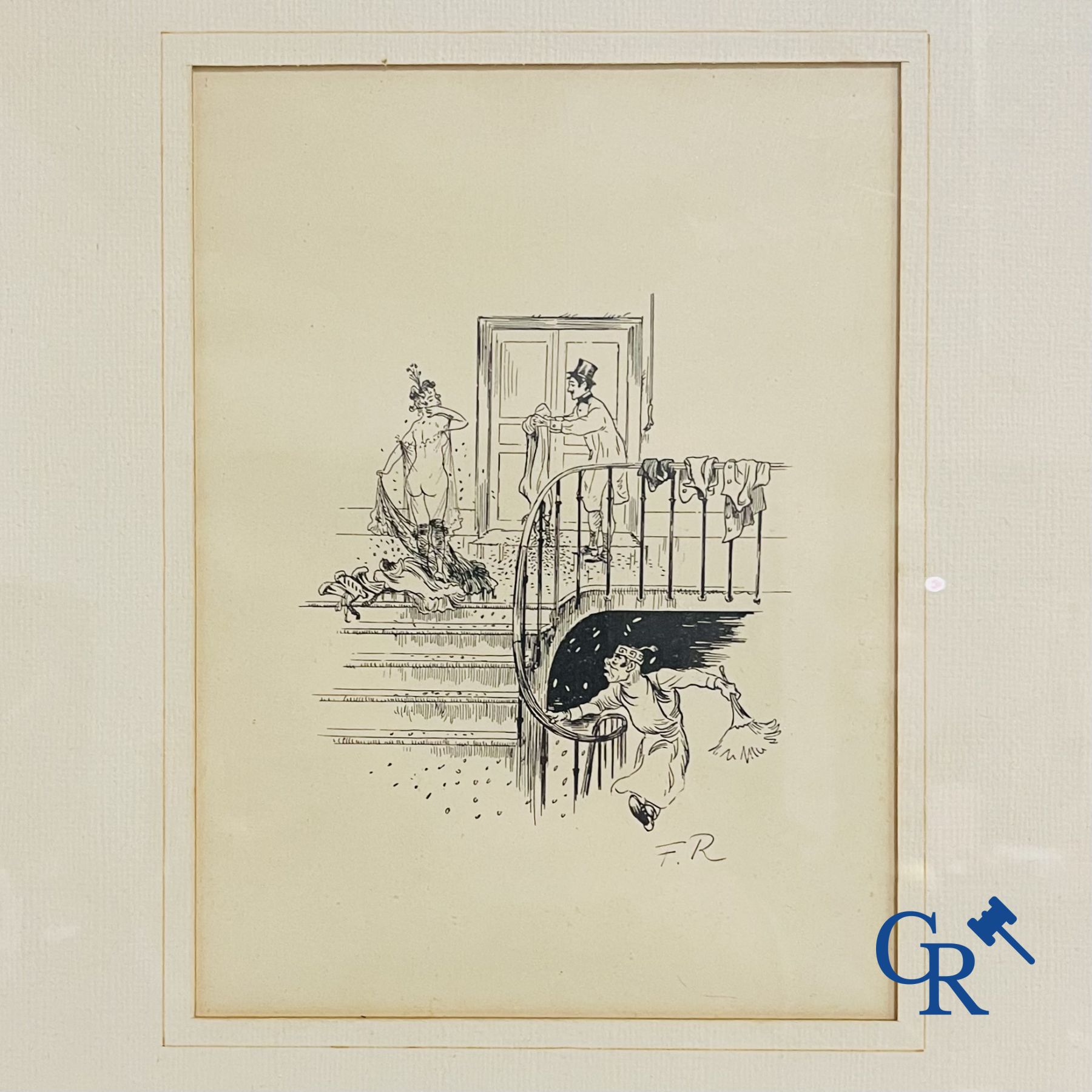 Felicien Rops (1833-1898) Encre de chine sur papier.