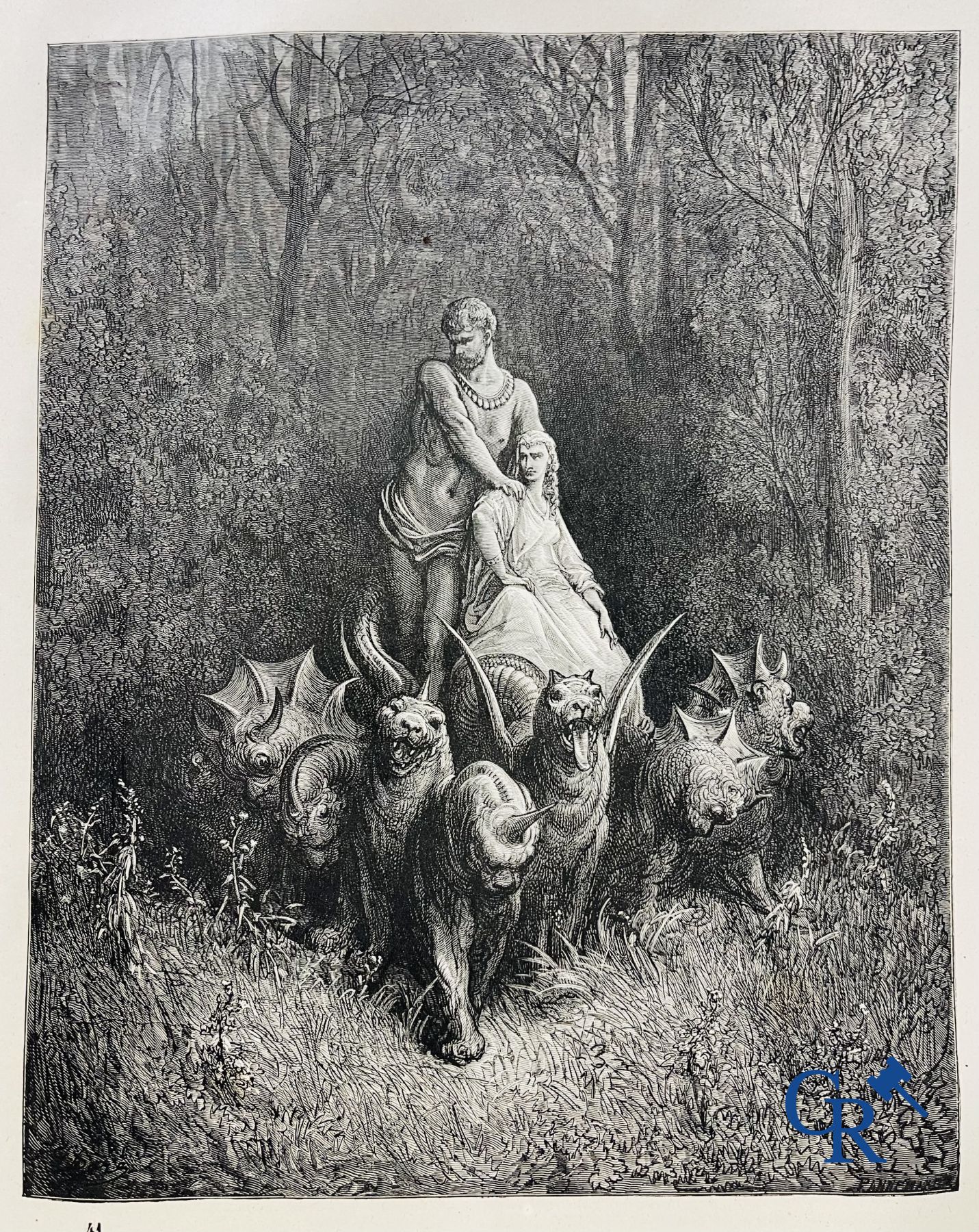 Livres : Rabelais François, Œuvres de Rabelais, Illustrations de Gustave Doré. Dante Alighieri, La Divina Commedia.