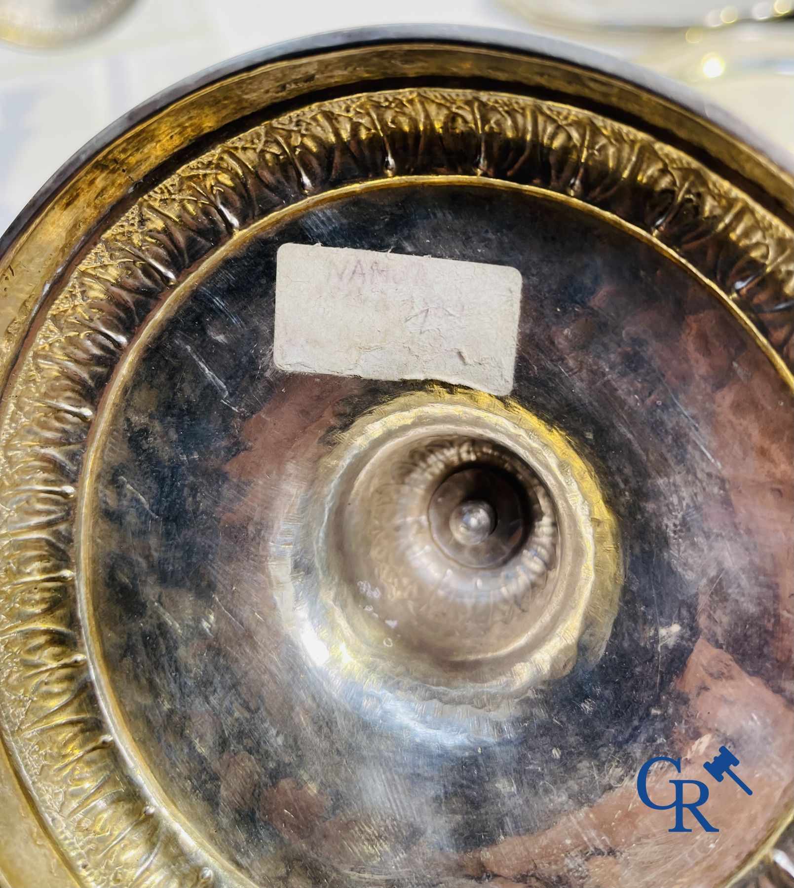 Silver: Pair of silver candlesticks probably Namur, Jean-Baptiste Fallon.