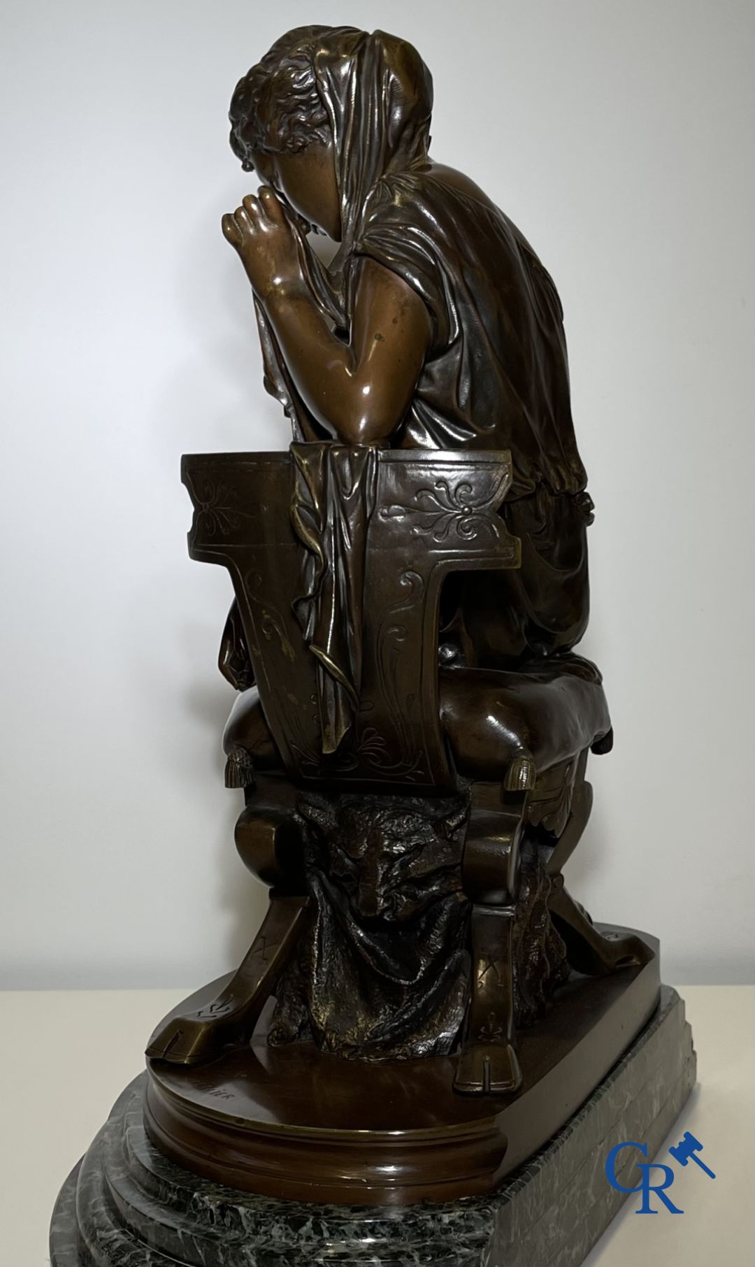 Michel-Louis Victor Mercier (1810-1894) Bronze statue of the goddess of hunting Diana. Signed Mercier. 19th century.