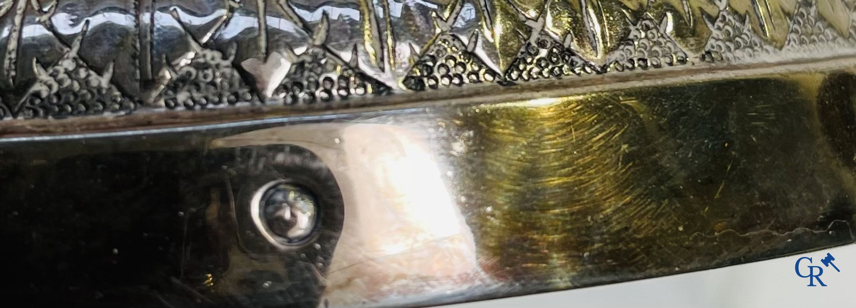 Silver: Pair of silver candlesticks probably Namur, Jean-Baptiste Fallon.