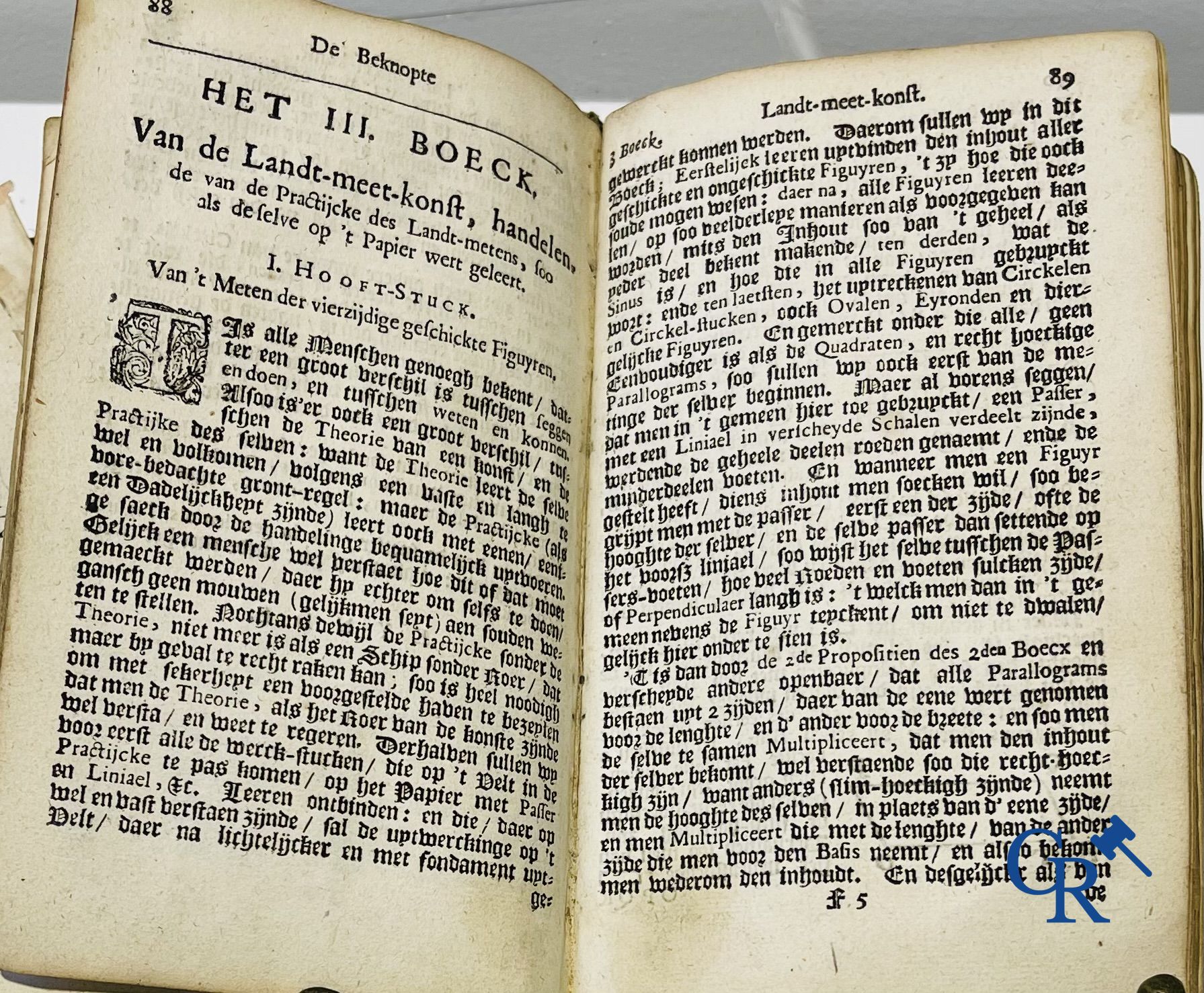 Livres anciens : Mattheus Van Nispen. De Beknopte Lant-Meet-Konst. Chez Mattheus de Vries, à Dordrecht. 1708.
