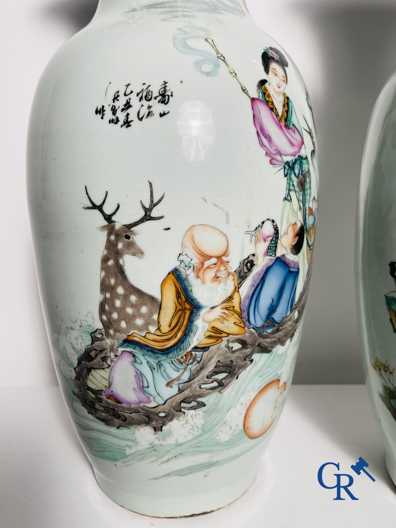 Chinese Porcelain: 2 Chinese vases republic period.