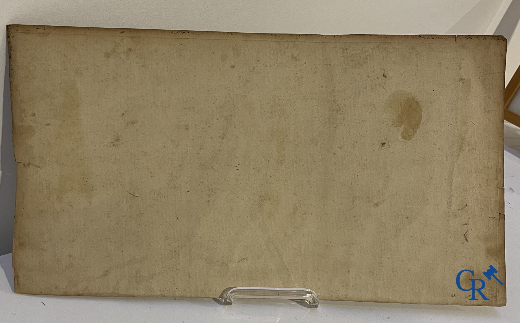 Interesting lot of 2 antique engravings, a sketch and an etching by W. Linnig.