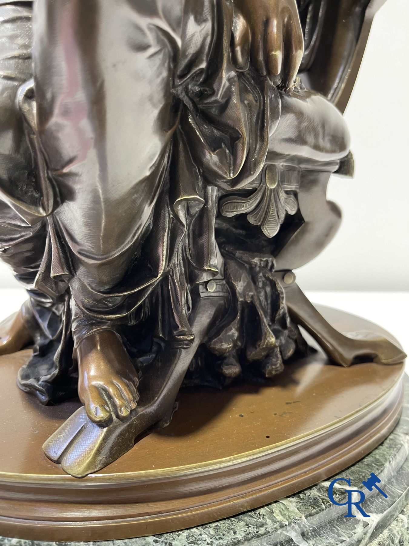 Michel-Louis Victor Mercier (1810-1894) Bronze statue of the goddess of hunting Diana. Signed Mercier. 19th century.