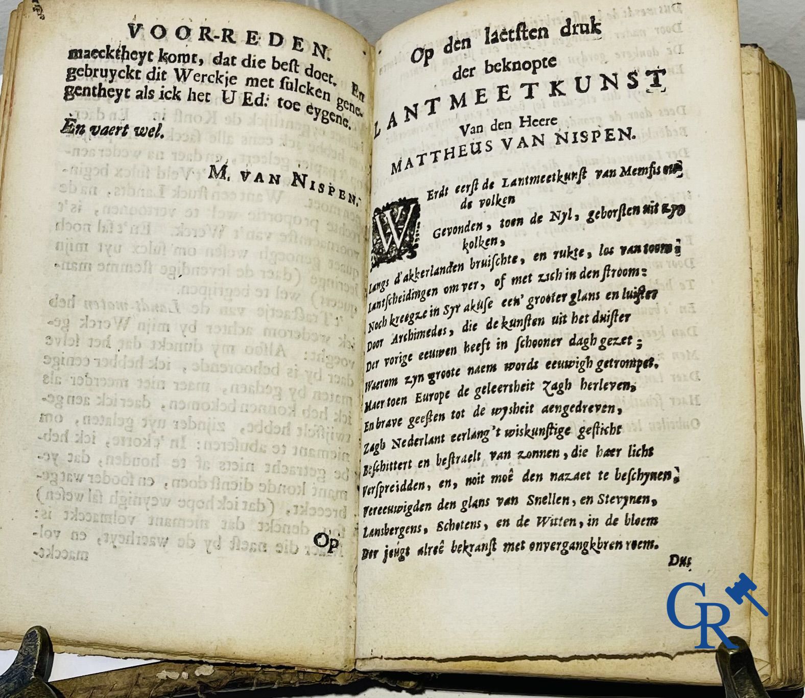 Livres anciens : Mattheus Van Nispen. De Beknopte Lant-Meet-Konst. Chez Mattheus de Vries, à Dordrecht. 1708.