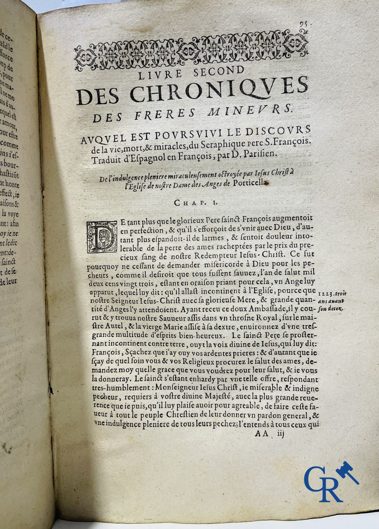 Early Printed Books: Marcos de Lisboa, Chronique et institution de l'ordre du Père S. François, Paris 1608.