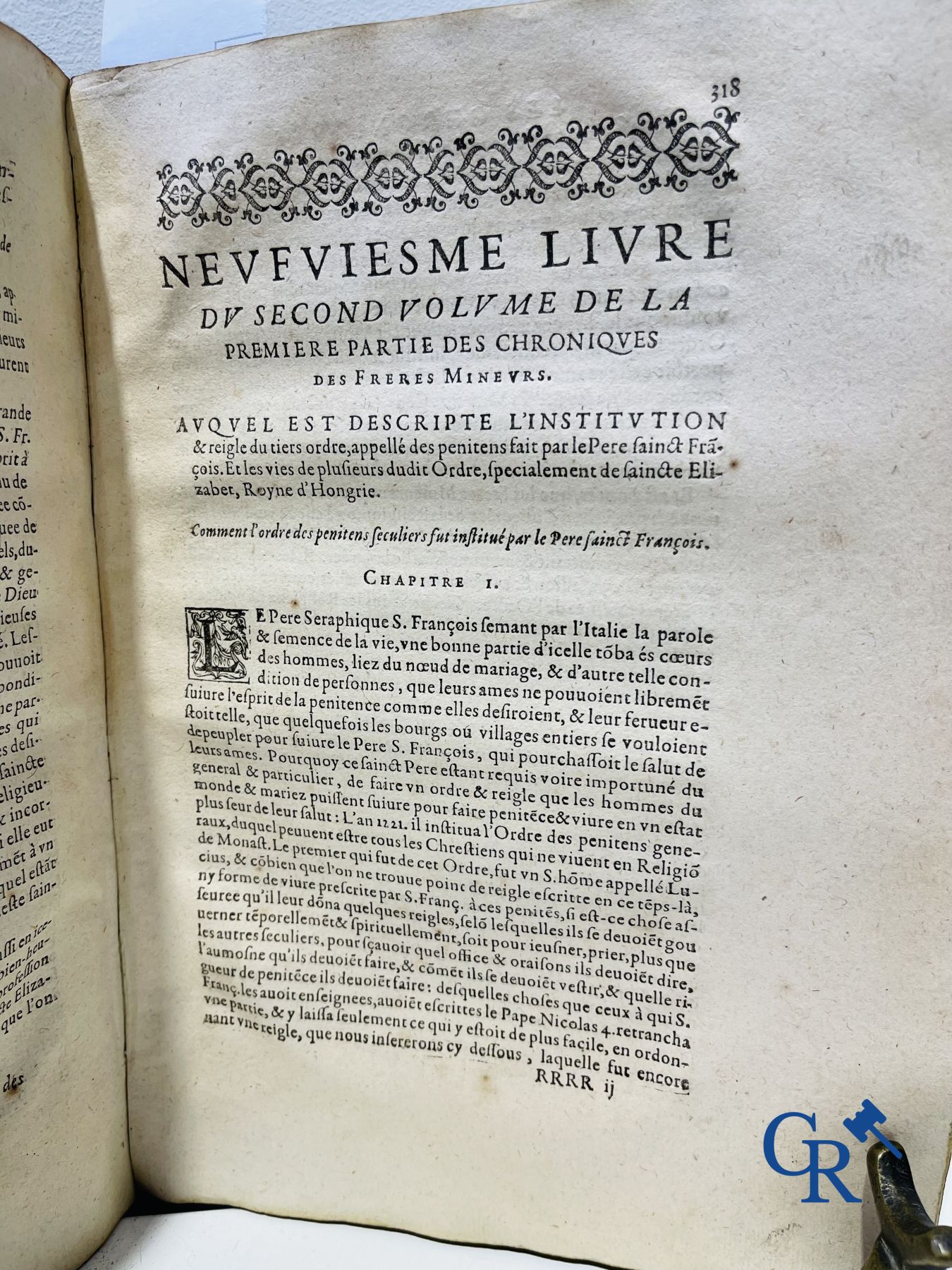 Early Printed Books: Marcos de Lisboa, Chronique et institution de l'ordre du Père S. François, Paris 1608.