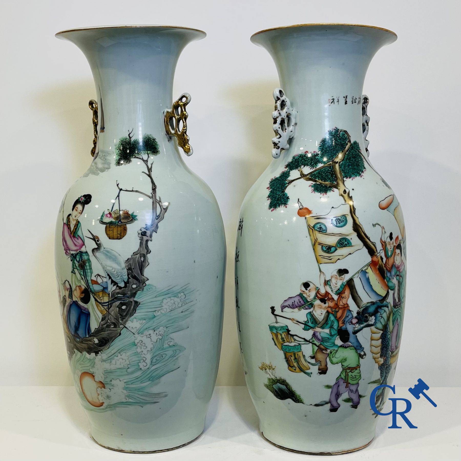 Chinese Porcelain: 2 Chinese vases republic period.